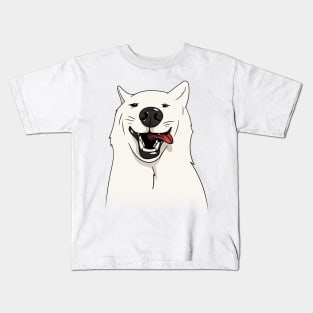 Lion Dad White Wolf Kids T-Shirt